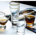 Gold Rimmed Glass Drinkware Set